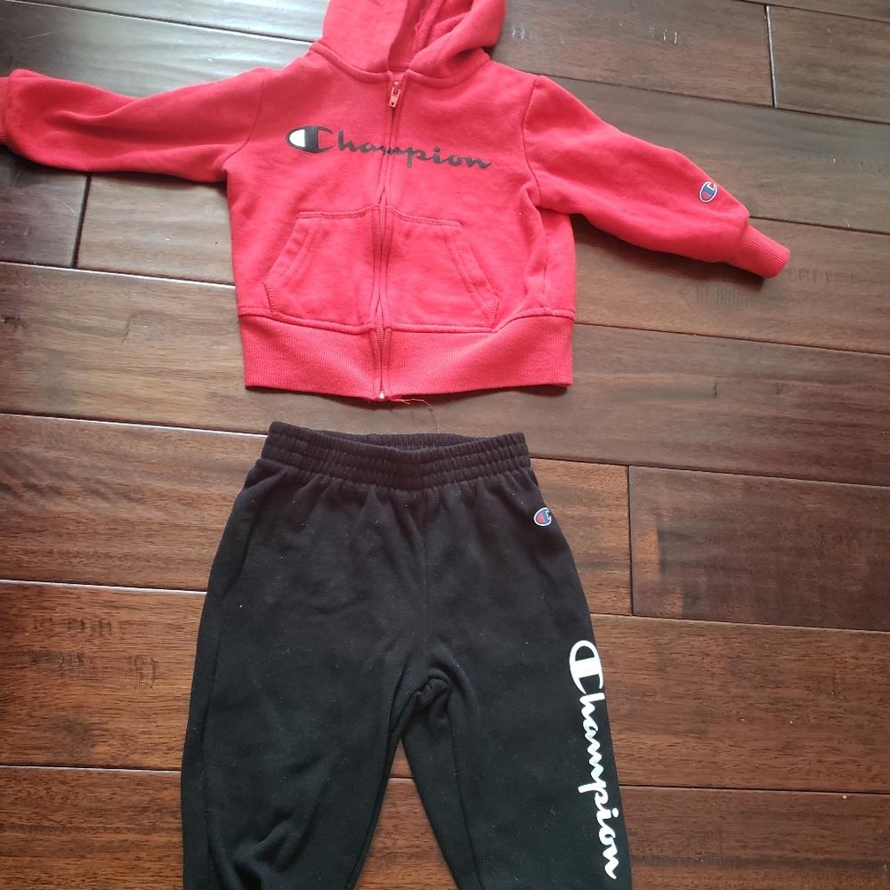 Boys Red & Black Champion Set